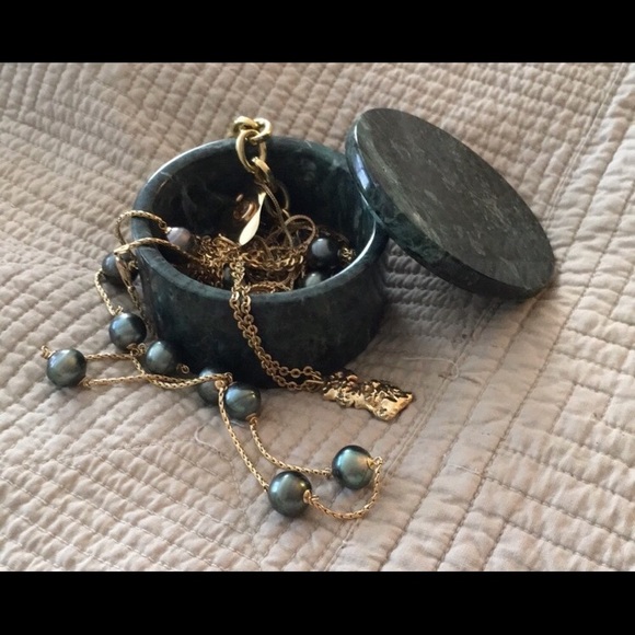 Other - Marble jewelry round box or paper clip holder